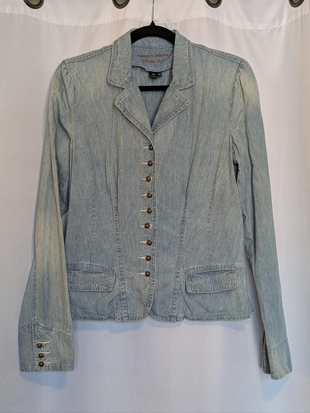 Ralph Lauren Jeans Co 100% Cotton Soft Denim Blazer Jacket Size M
